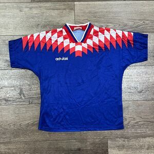 ULTRA RARE! Adidas 90's France Shark Tooth Template Soccer Jersey Men's Medium